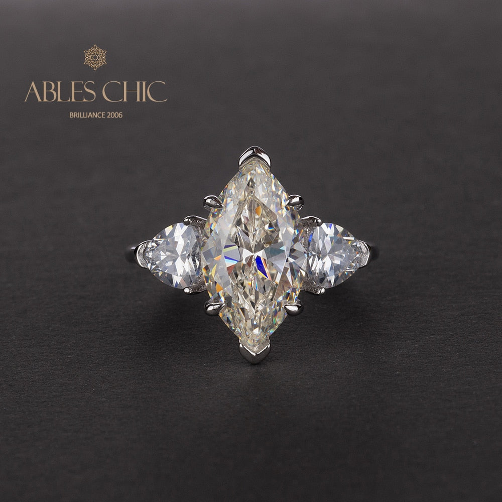 Diamant-Verlobungsring mit 3 Steinen R0313