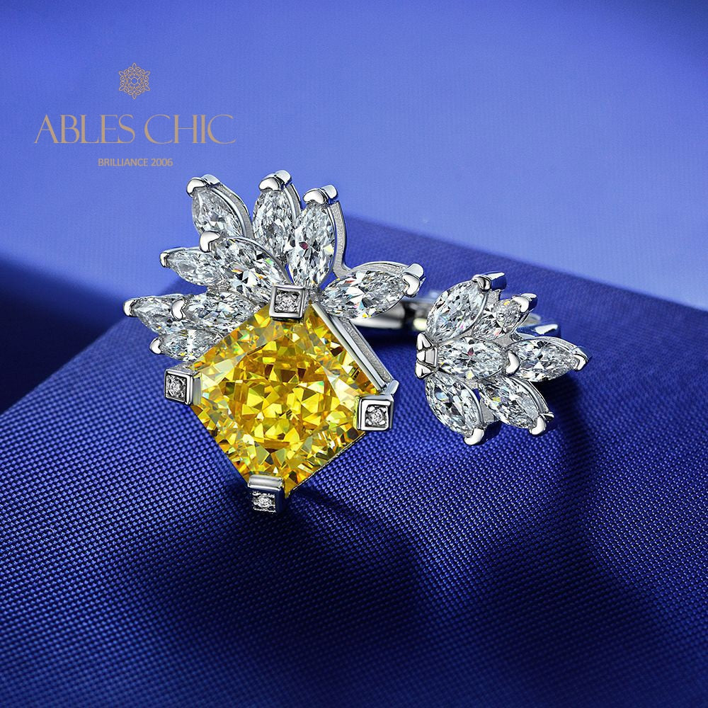 Offener Ring mit Marquise-Blume R1192