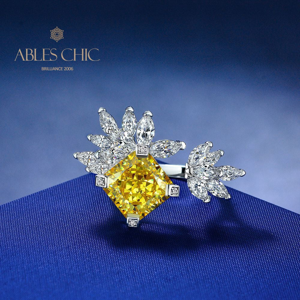Offener Ring mit Marquise-Blume R1192