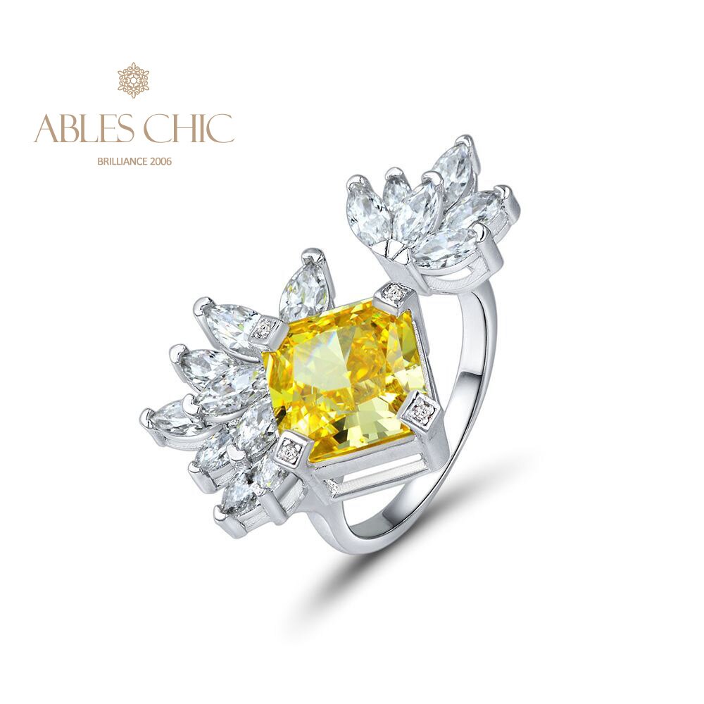 Offener Ring mit Marquise-Blume R1192
