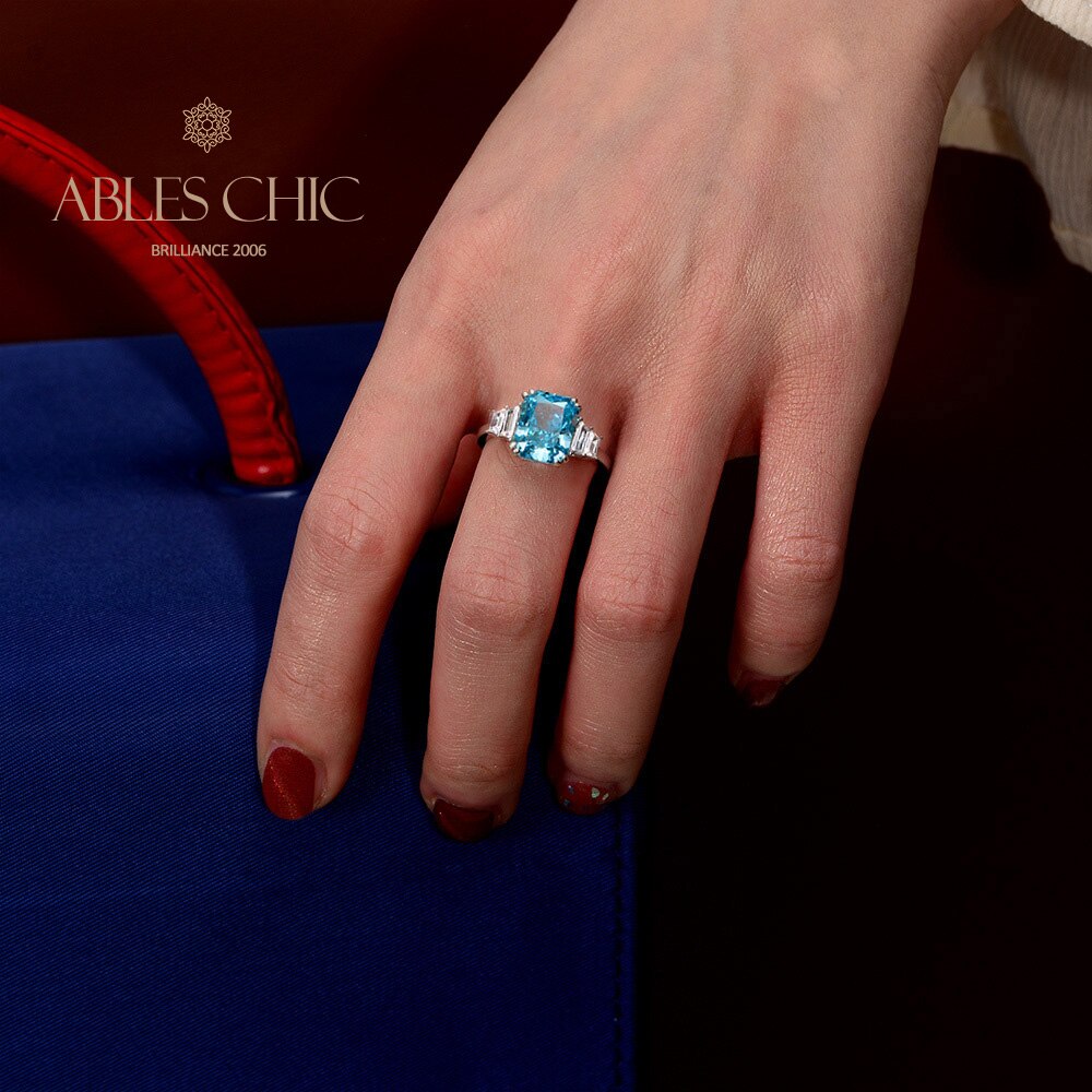 Aquamarin-Verlobungsring R1346