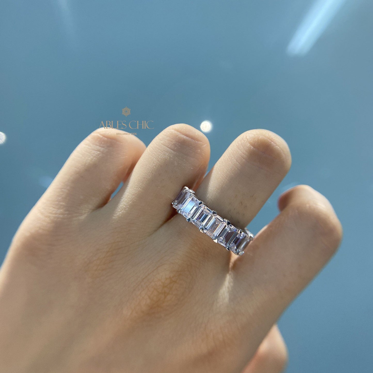 Länglicher Diamant-Ehering R0941