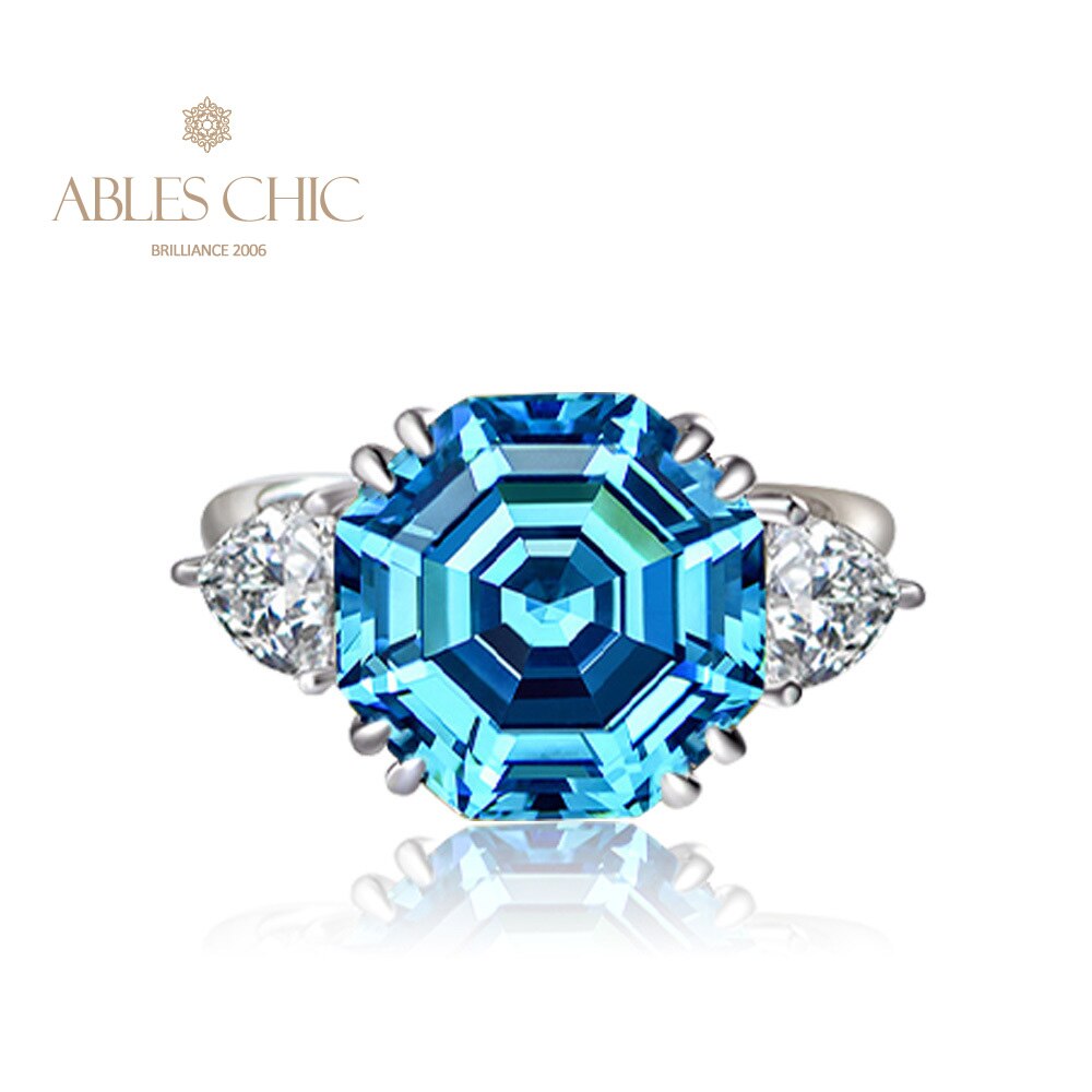 Achteckiger Tansanit-Ehering R0324