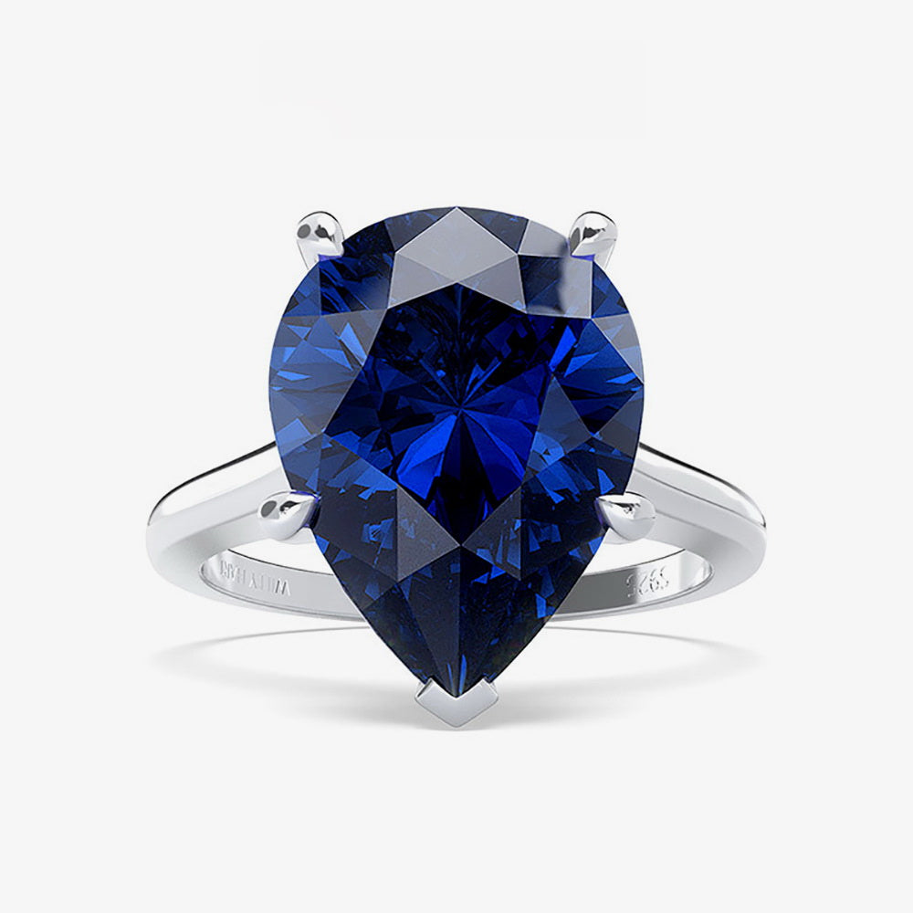 Birnenförmiger Solitär-Stimmungsring R0349