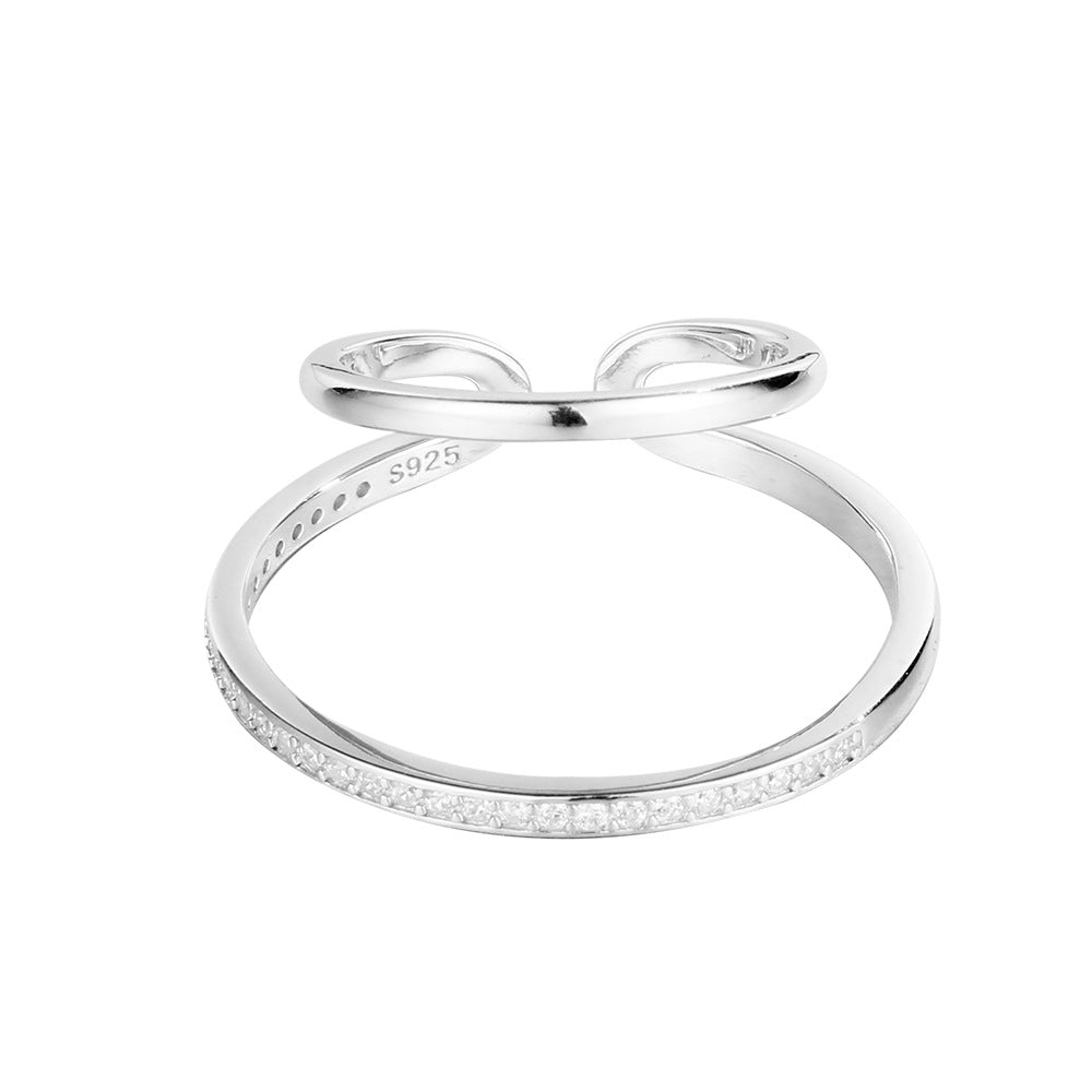 Paved Creolen Ohrringe Ring E1022 - 1 Stück