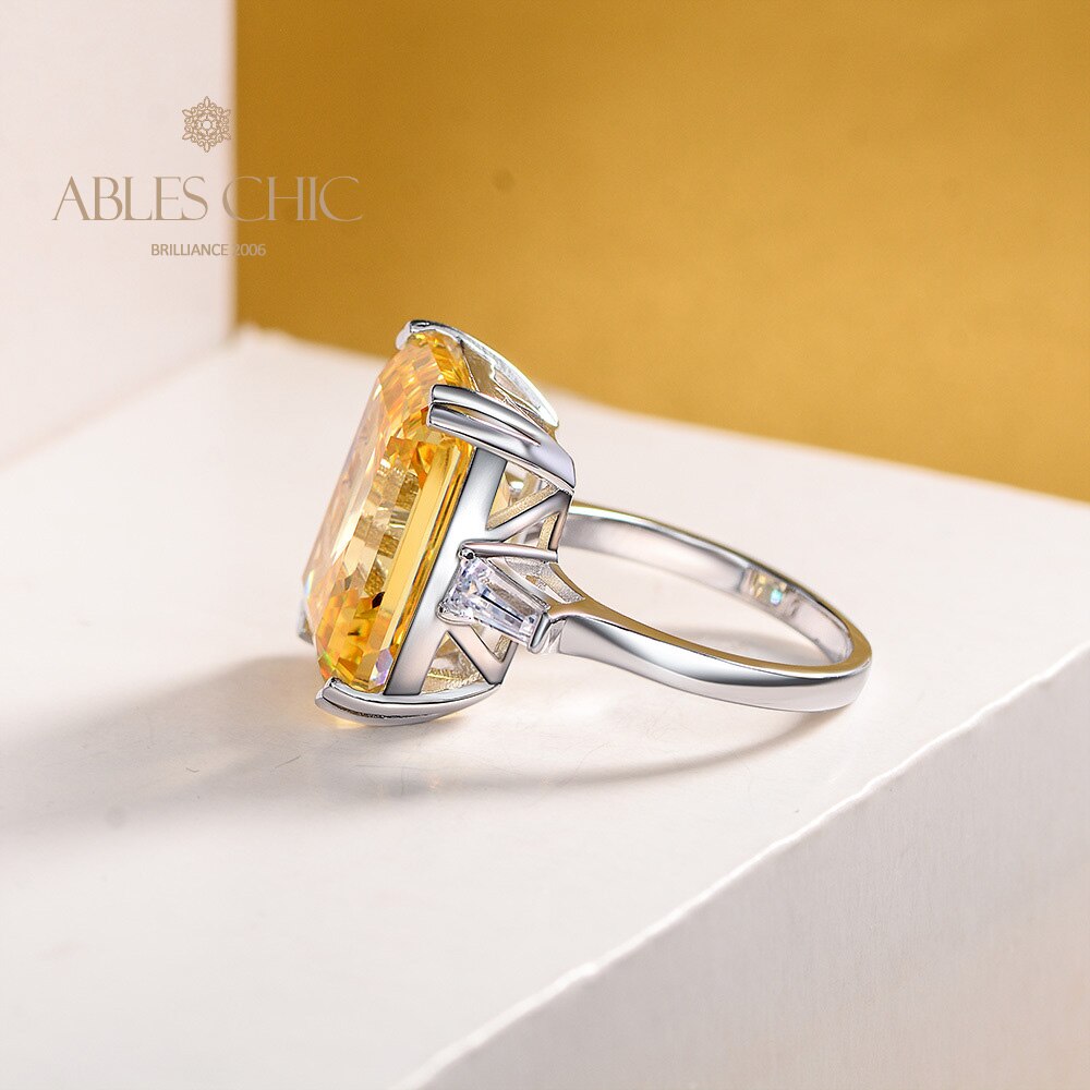 Citrinring im Smaragdschliff R1243