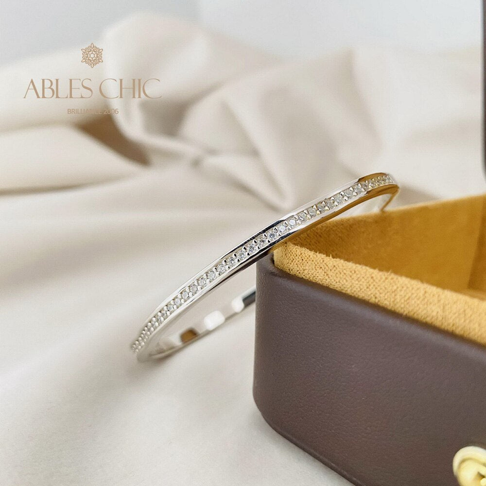 Gewellter Bling-Stapel-Armreif B0878