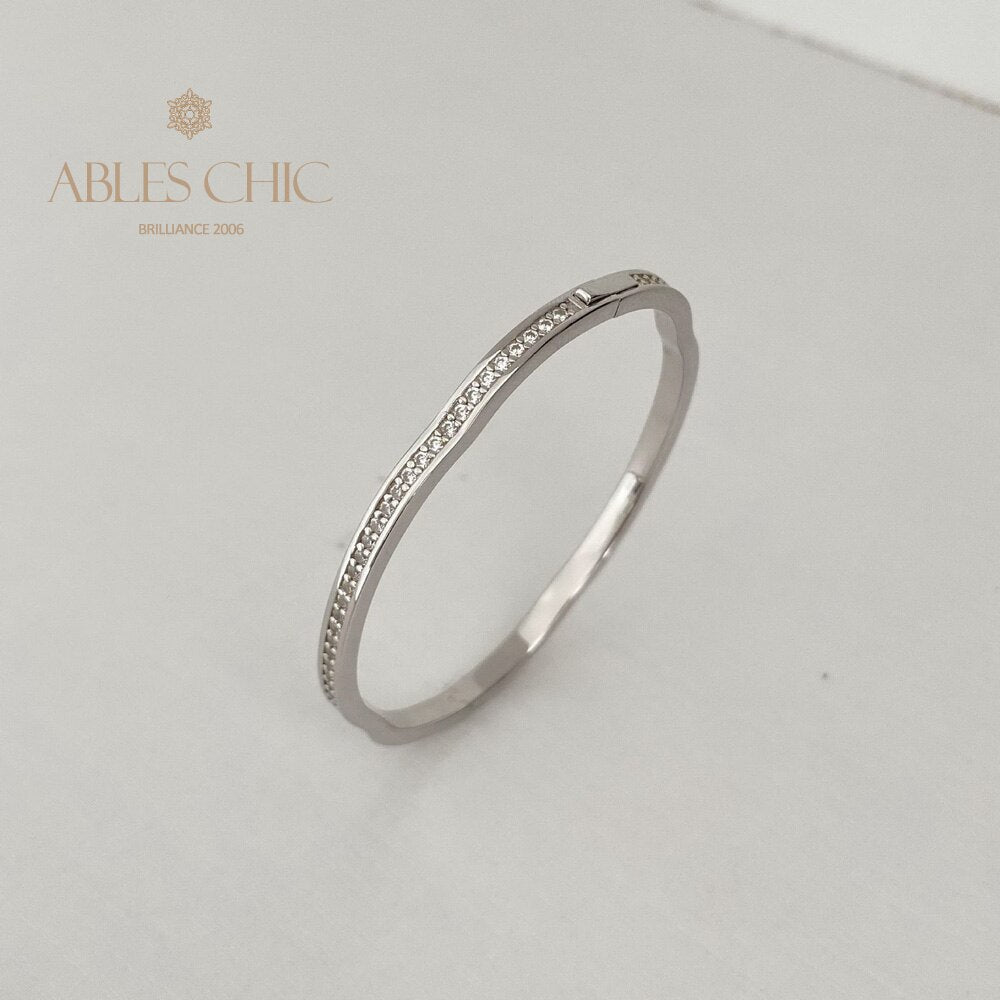 Gewellter Bling-Stapel-Armreif B0878