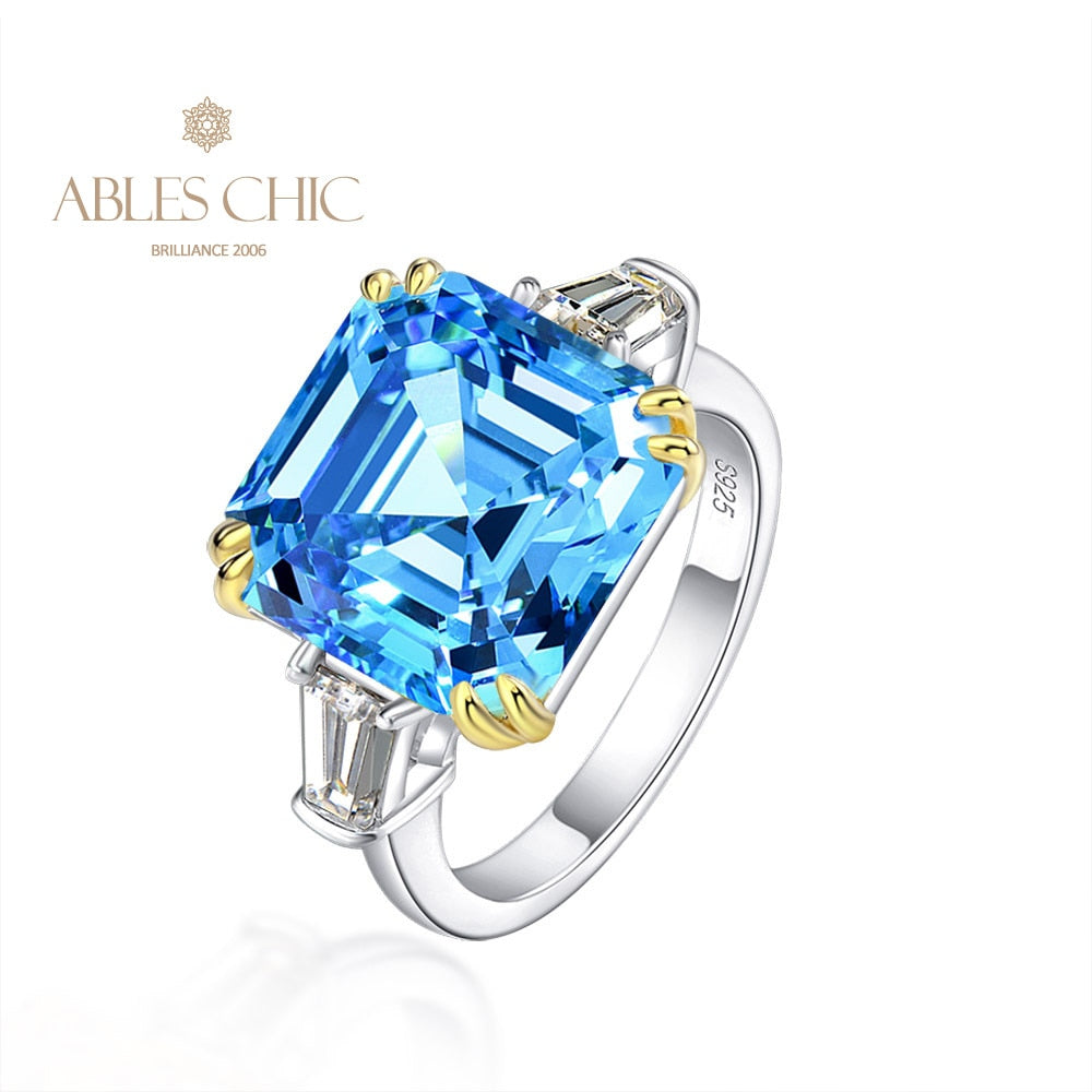 Asscher Ehering mit gelbem Citrin R0864
