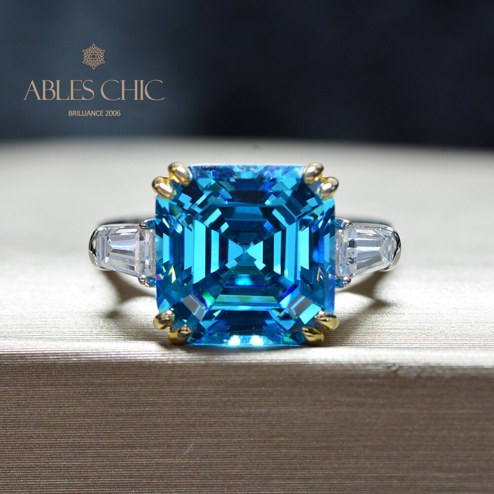 Asscher Ehering mit gelbem Citrin R0864