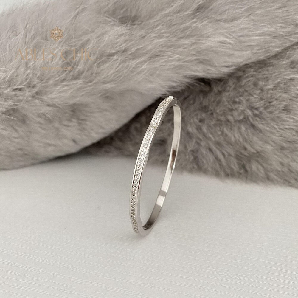 Gewellter Bling-Stapel-Armreif B0878
