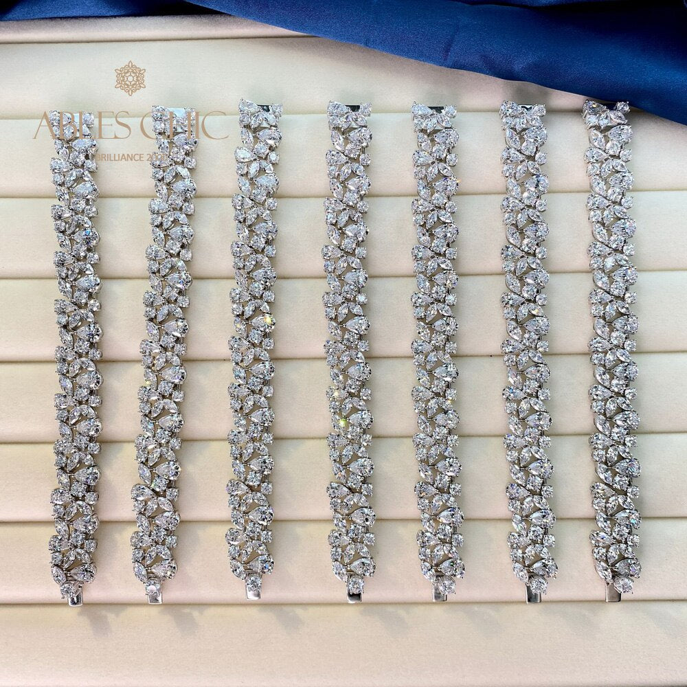 Brautarmband mit Eisblumenmuster B0630