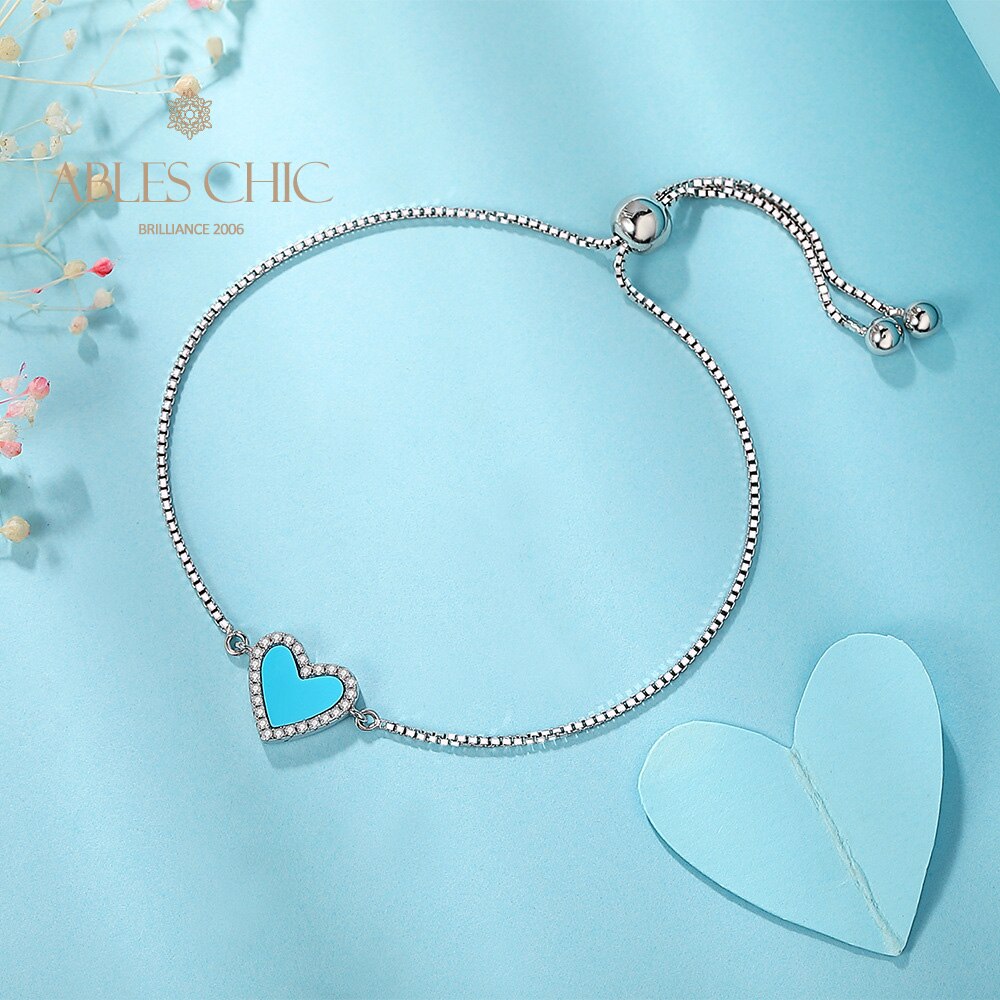 Türkises Herzarmband B0820