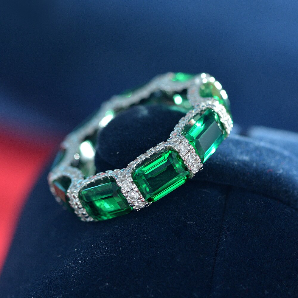 Bandring mit Smaragdbesatz R1761