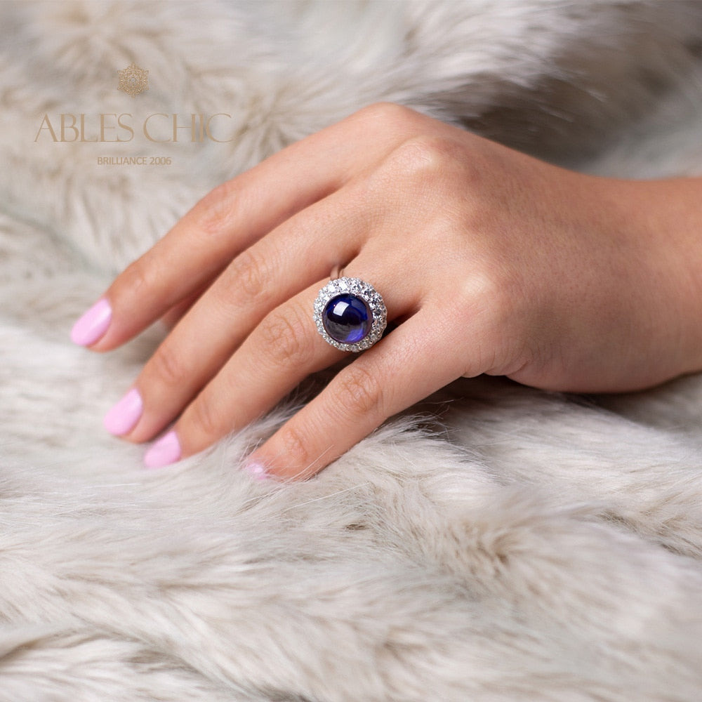 Halo-Ring mit Granatbesatz R0321