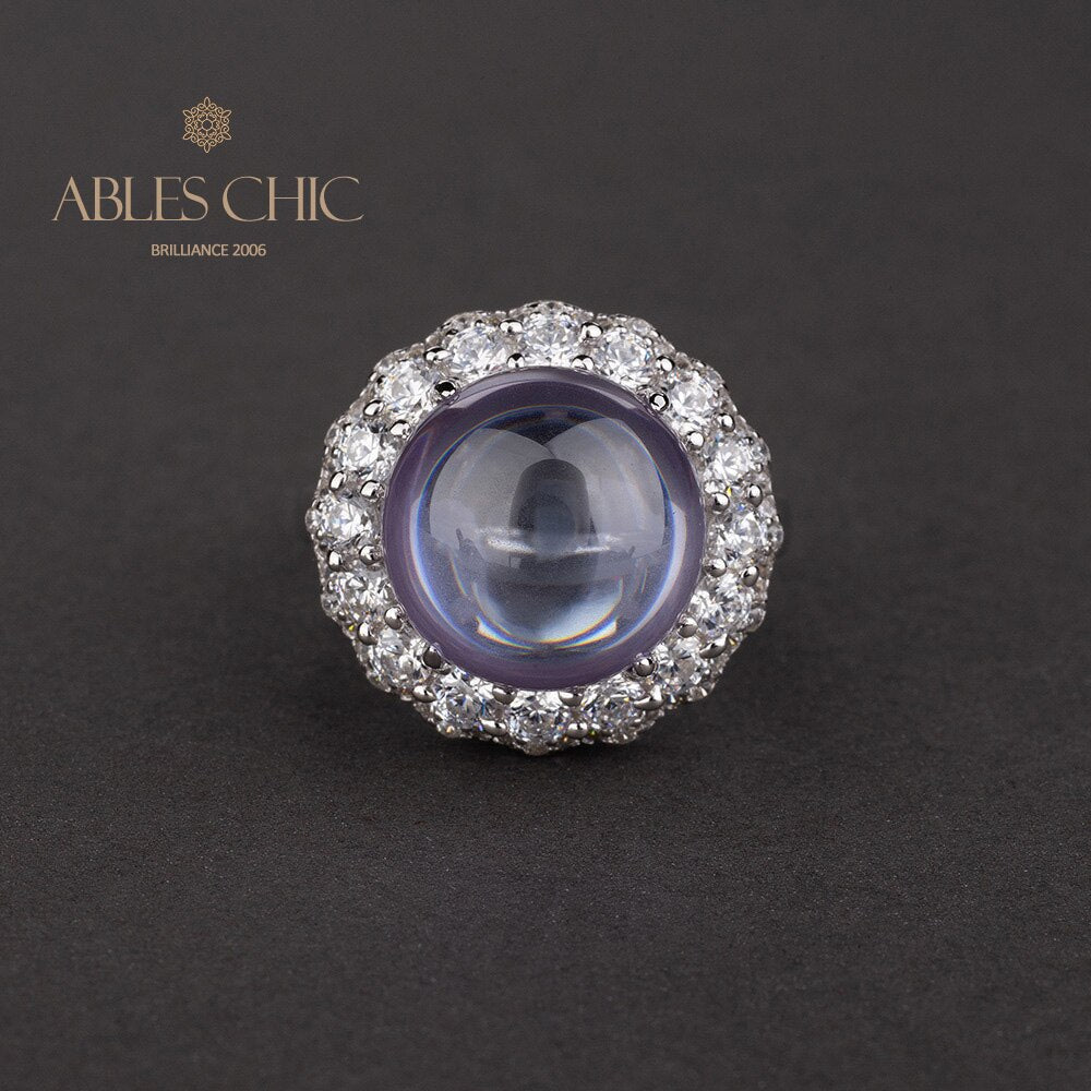 Halo-Ring mit Granatbesatz R0321