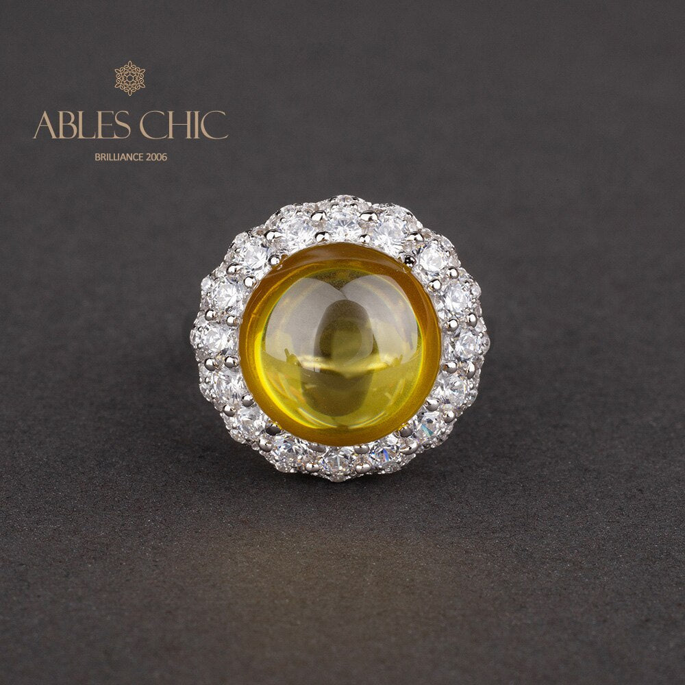 Halo-Ring mit Granatbesatz R0321