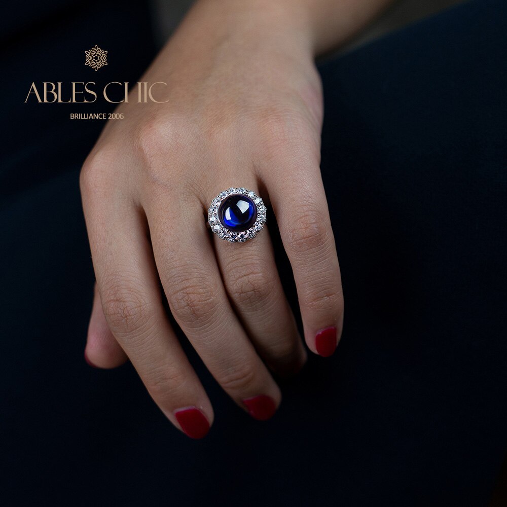 Halo-Ring mit Granatbesatz R0321