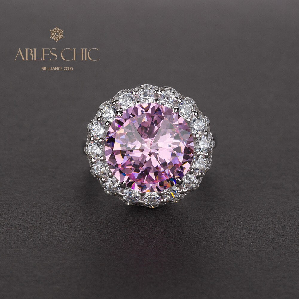 Halo-Ring mit Granatbesatz R0321