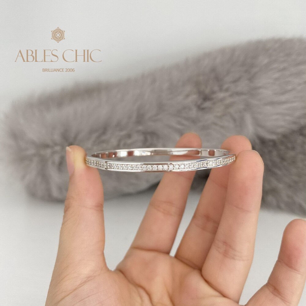 Gewellter Bling-Stapel-Armreif B0878