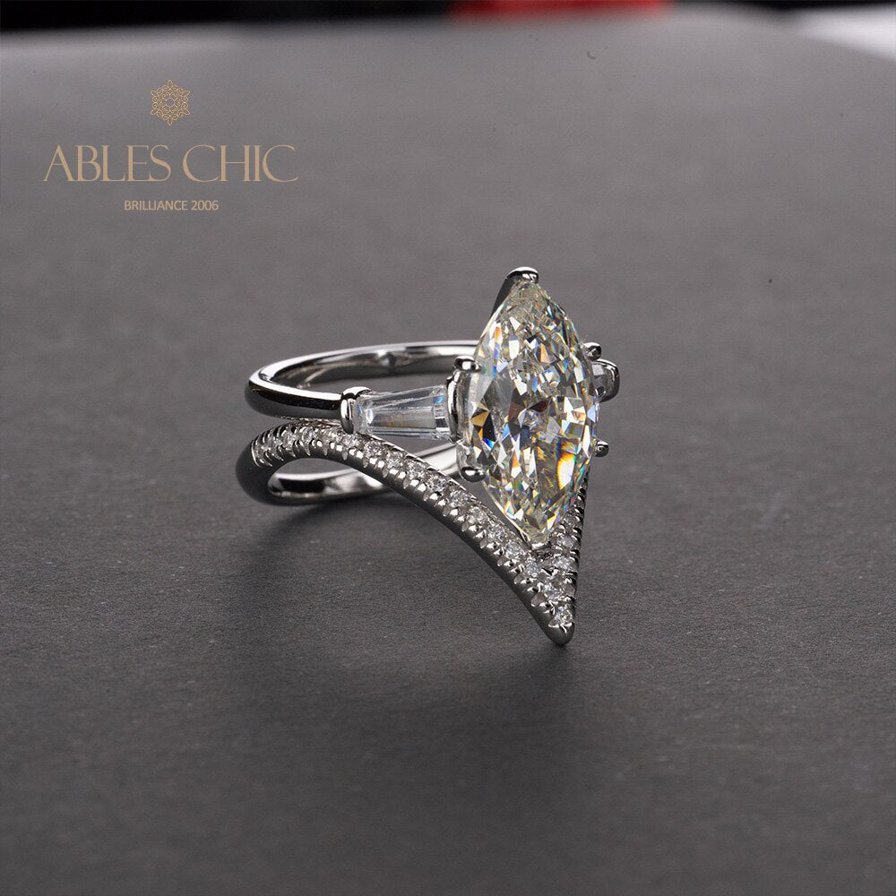 Marquise Diamant Stapelring R0304