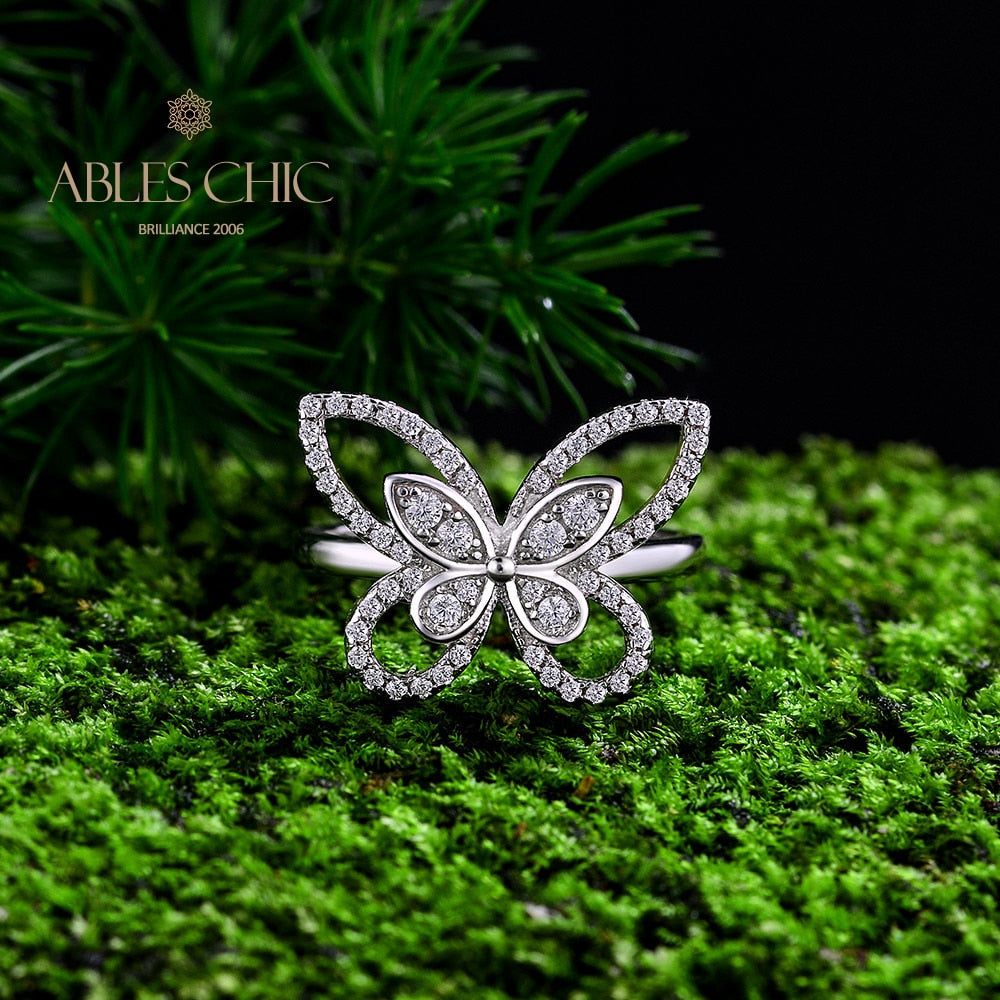 Cocktailring mit Schmetterlings-Pavé R1094