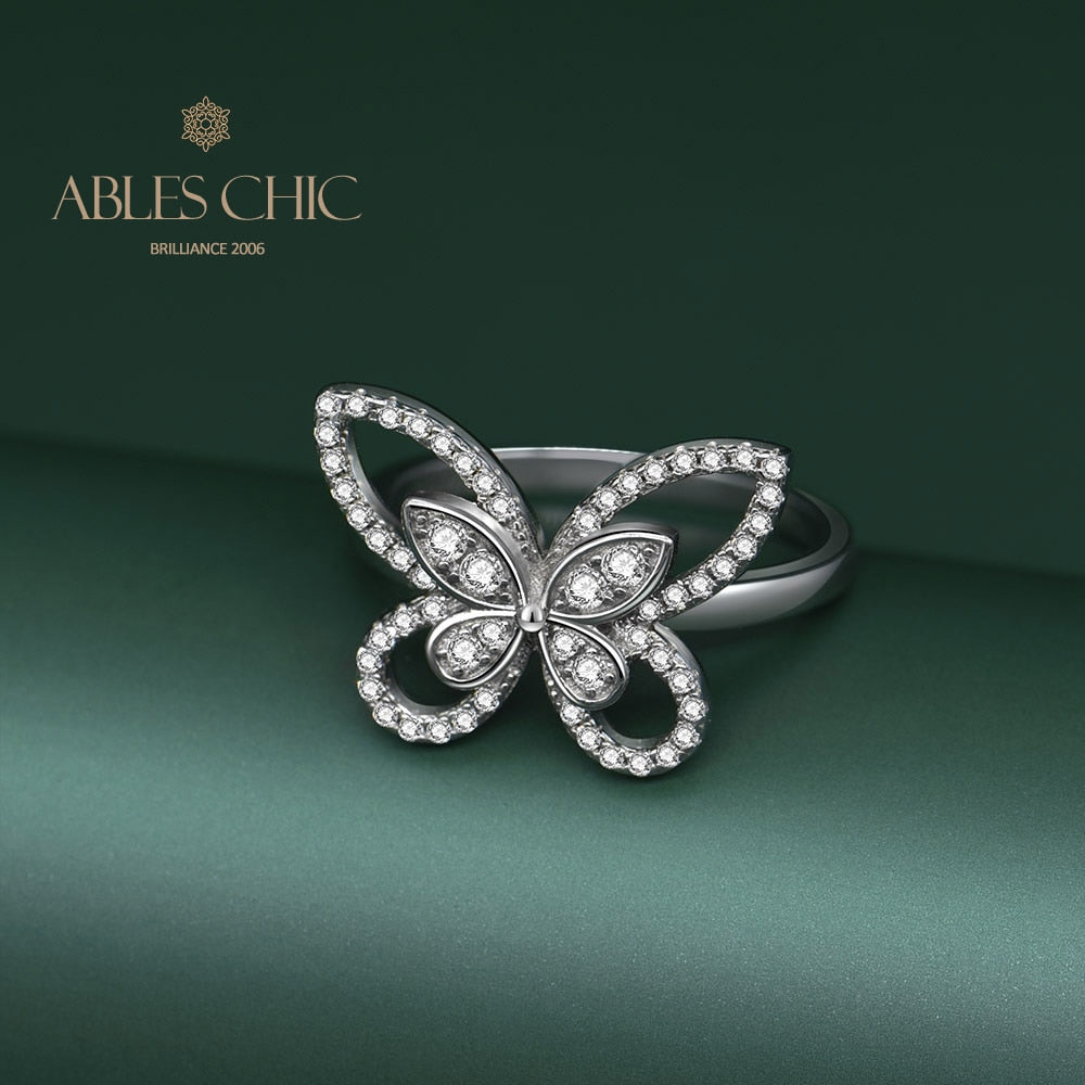 Cocktailring mit Schmetterlings-Pavé R1094