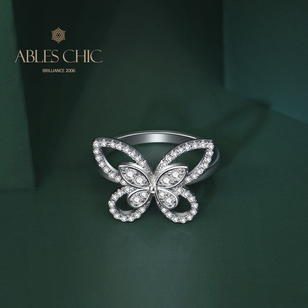 Cocktailring mit Schmetterlings-Pavé R1094