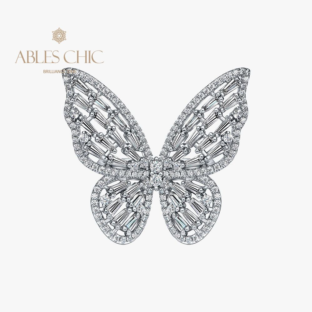 Cocktailring mit Schmetterlings-Pavé R1164