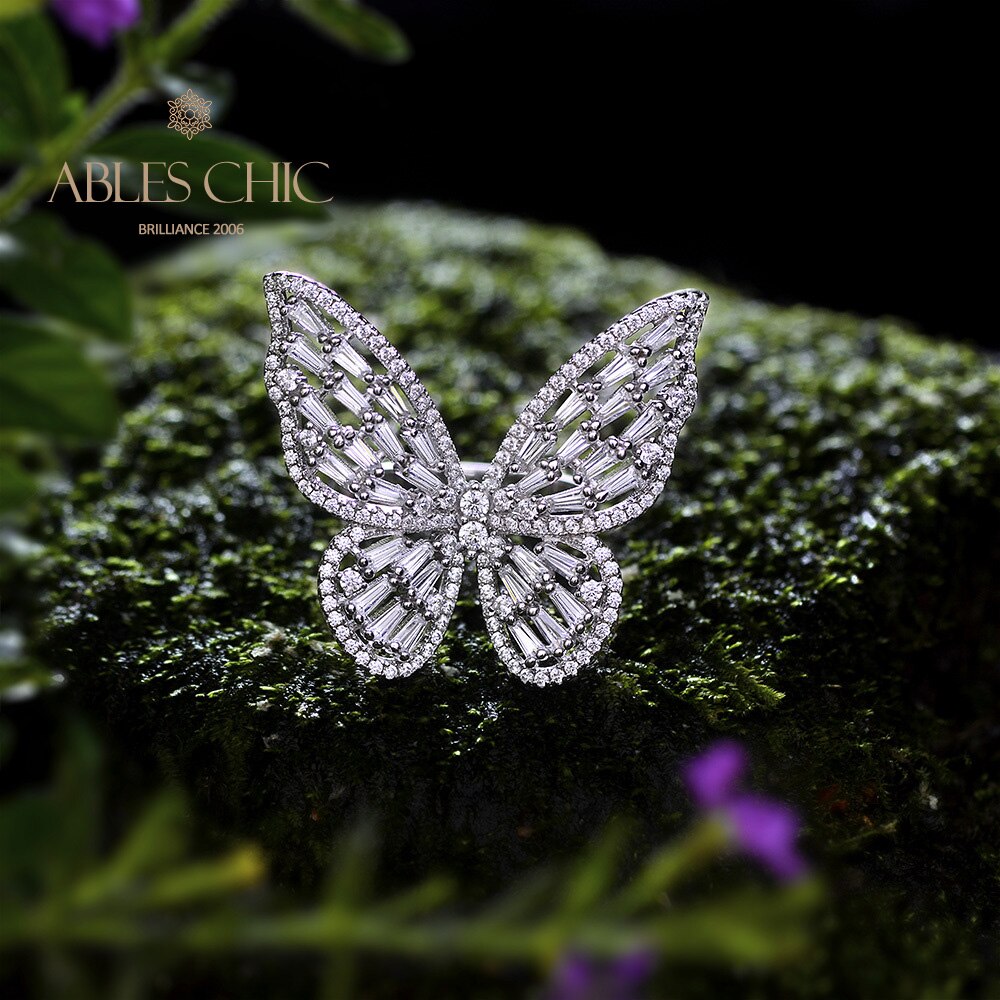 Cocktailring mit Schmetterlings-Pavé R1164