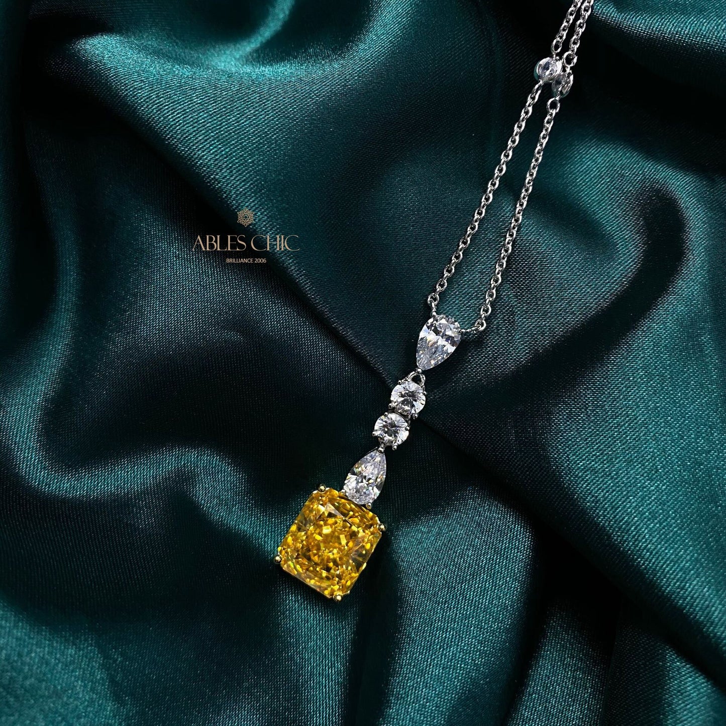 Citrin-Kronleuchter-Anhänger P0650