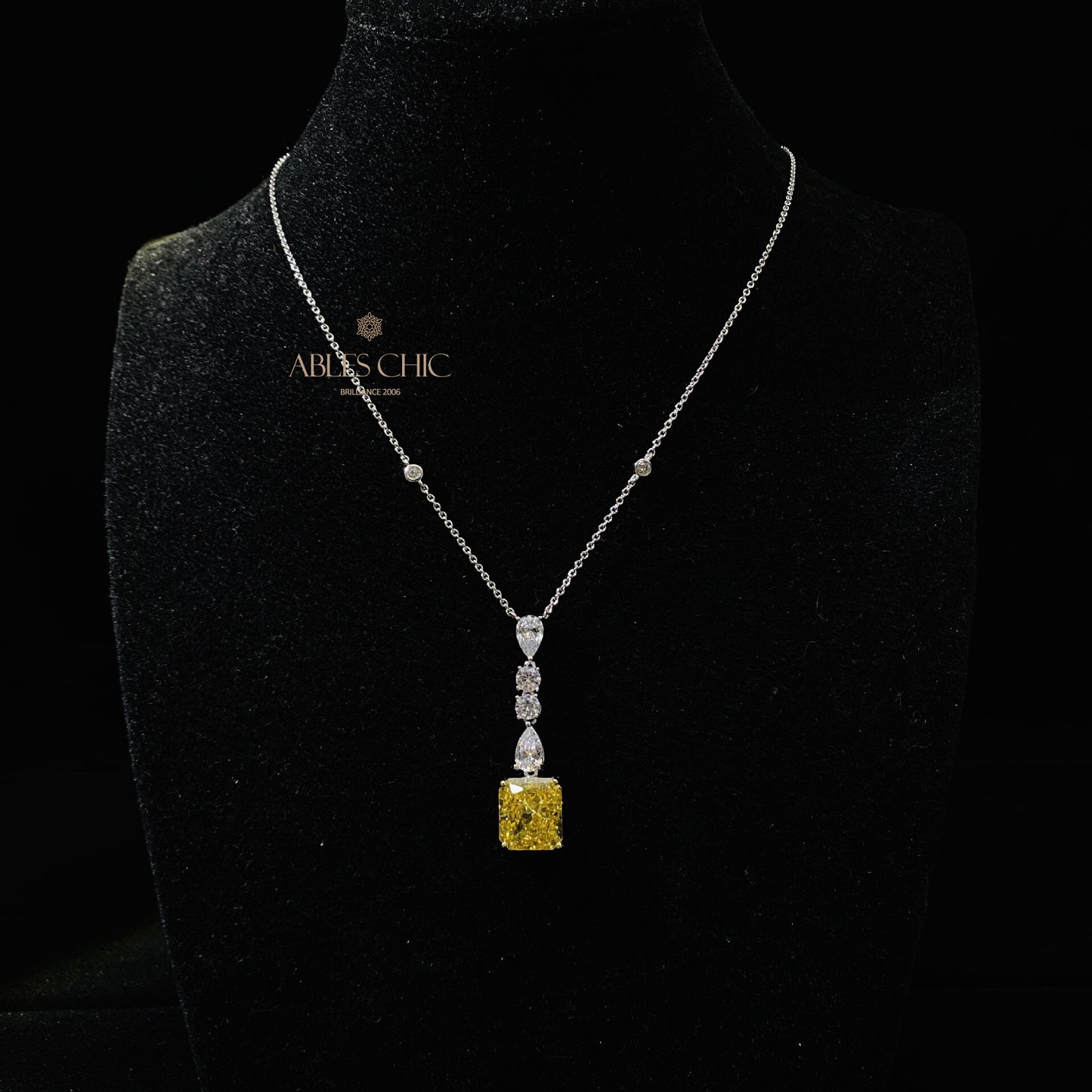Citrin-Kronleuchter-Anhänger P0650