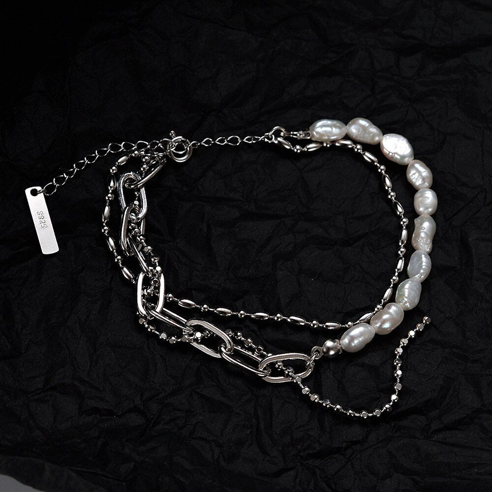 Barockperlen-Mehrkettenarmband B1035