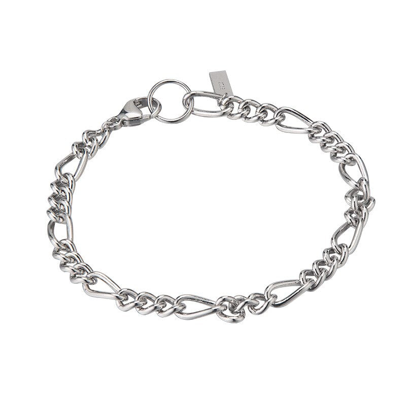 Statement-Armband mit Figaro-Kette B1043