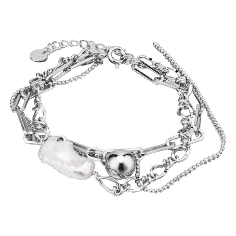 Barockperlen-Mehrkettenarmband B1028
