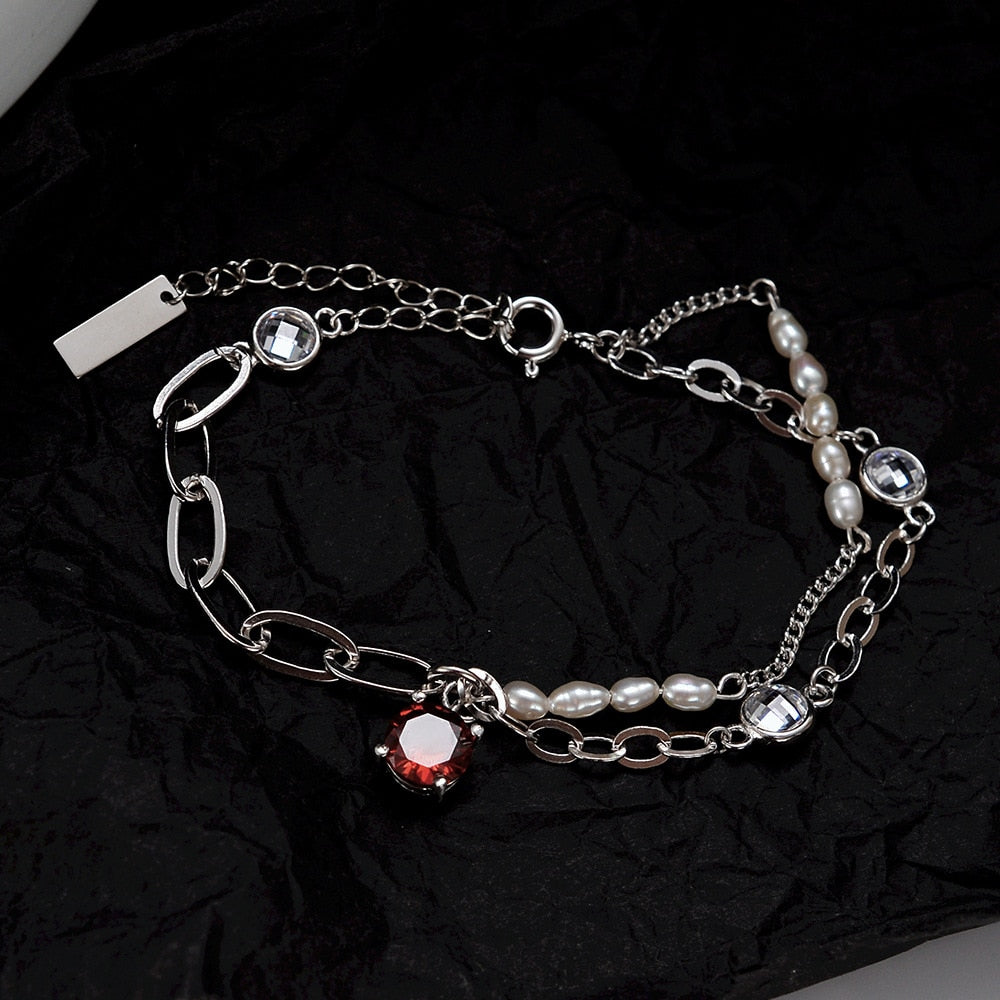 Mehrkettiges Barockperlenarmband B1034