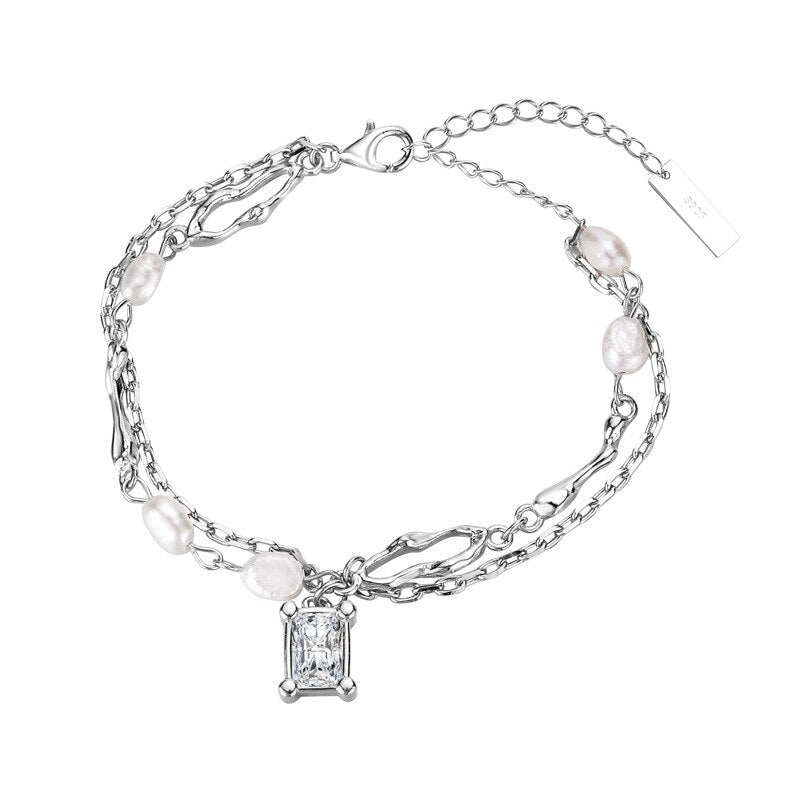 Ketten Barockperlen Armband B1047