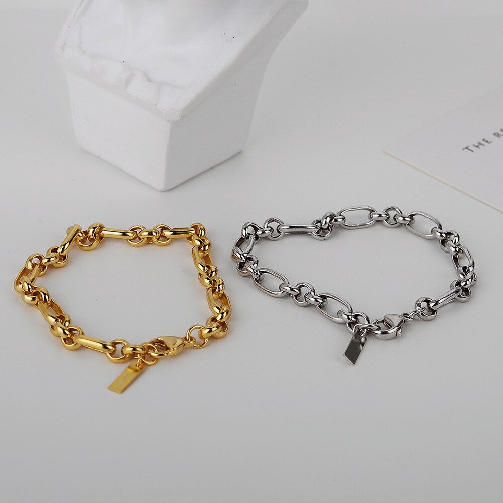 Statement-Armband mit Rolo-Kette B1042