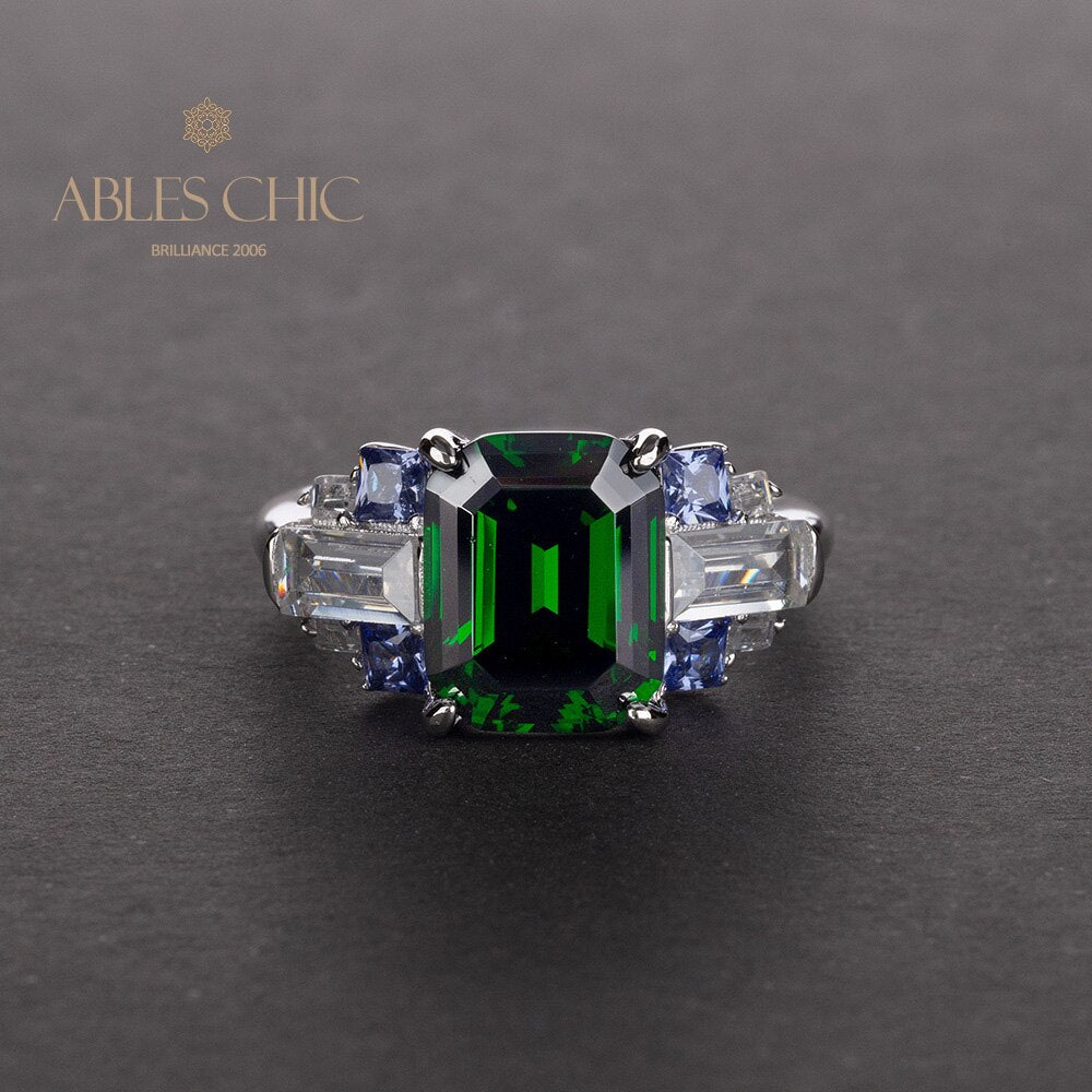 Verlobungsring mit Diamant im Asscher-Schliff R0380