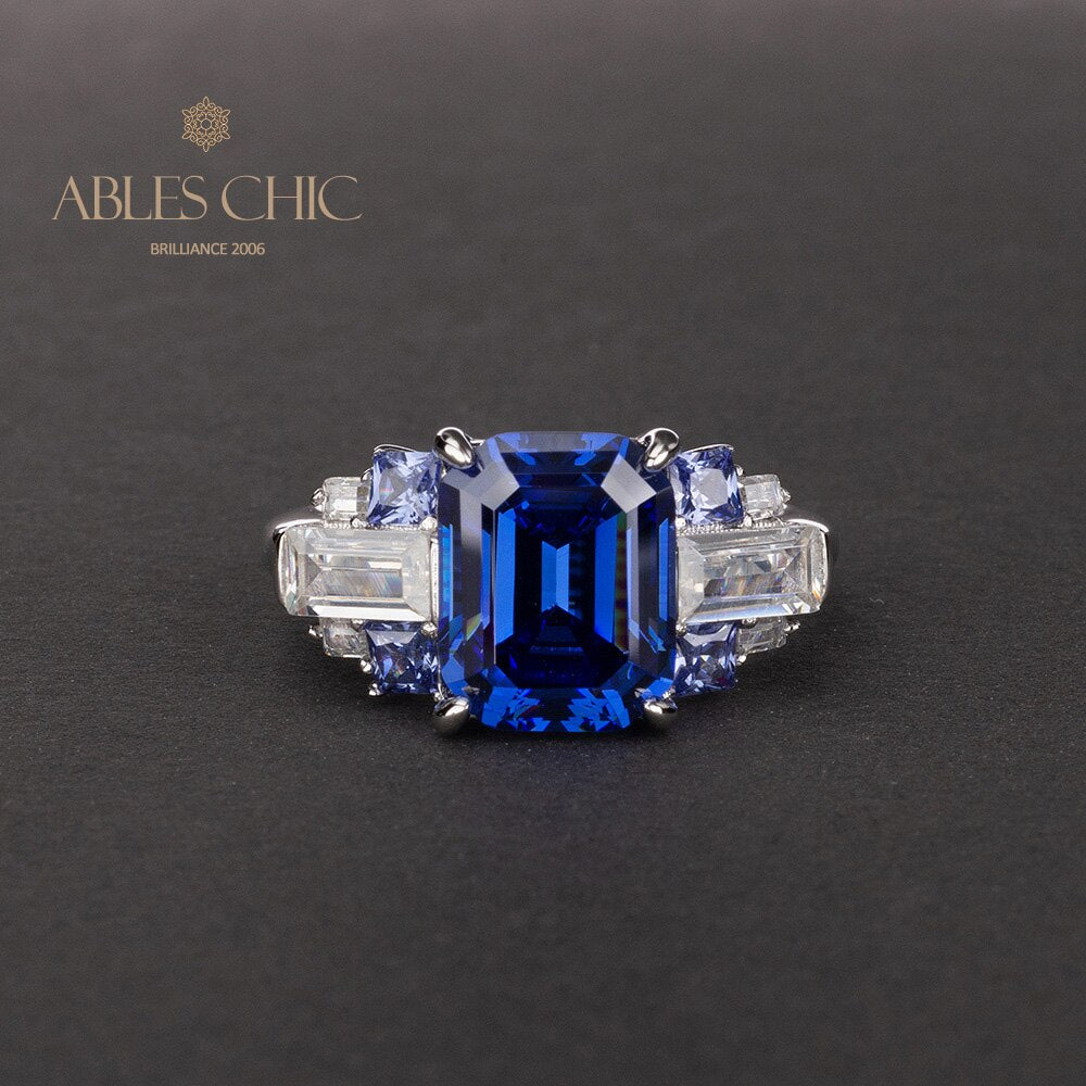 Verlobungsring mit Diamant im Asscher-Schliff R0380