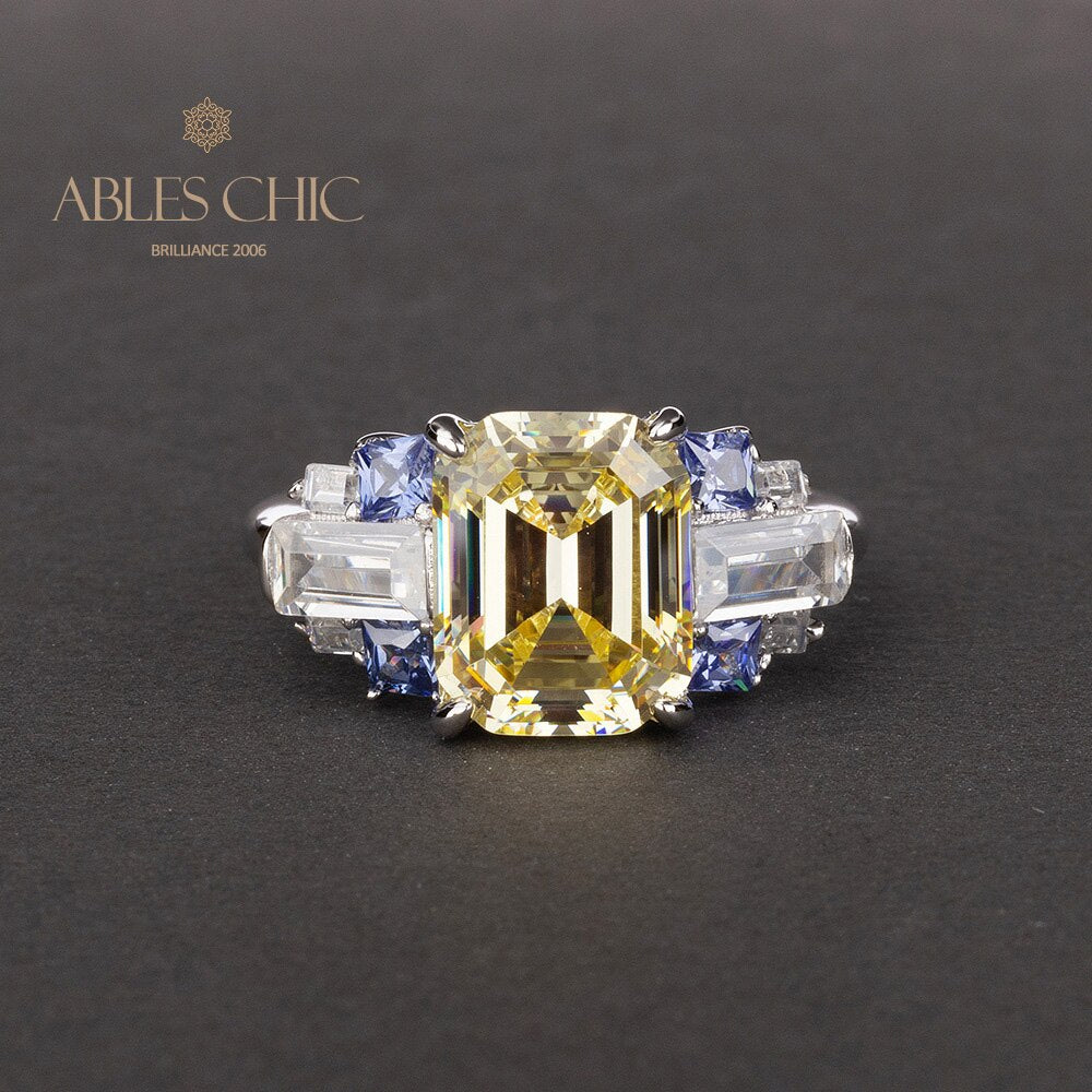 Verlobungsring mit Diamant im Asscher-Schliff R0380