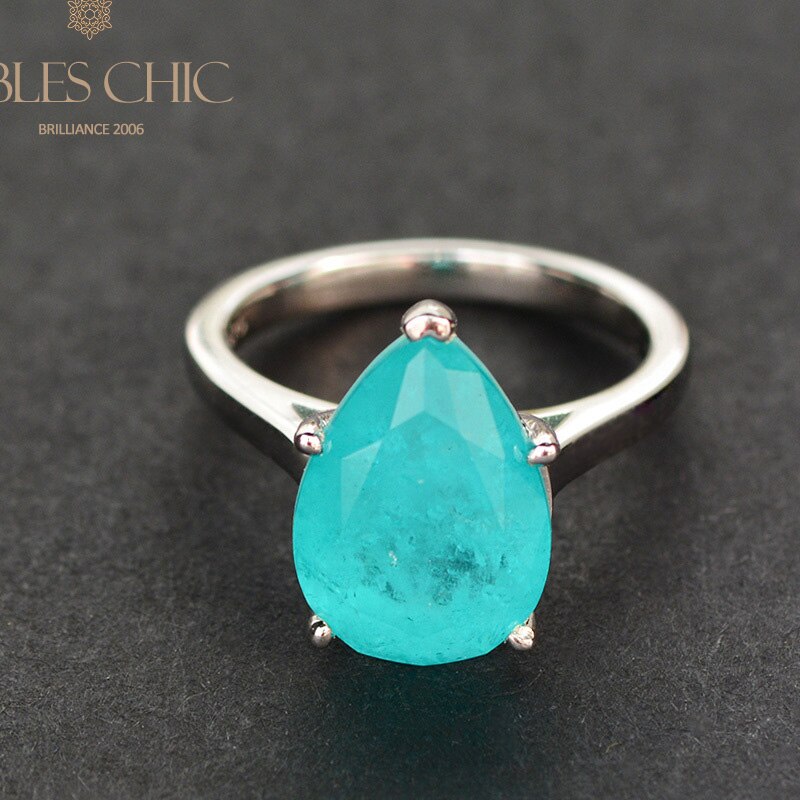 Birnenförmiger Solitär-Stimmungsring R0349