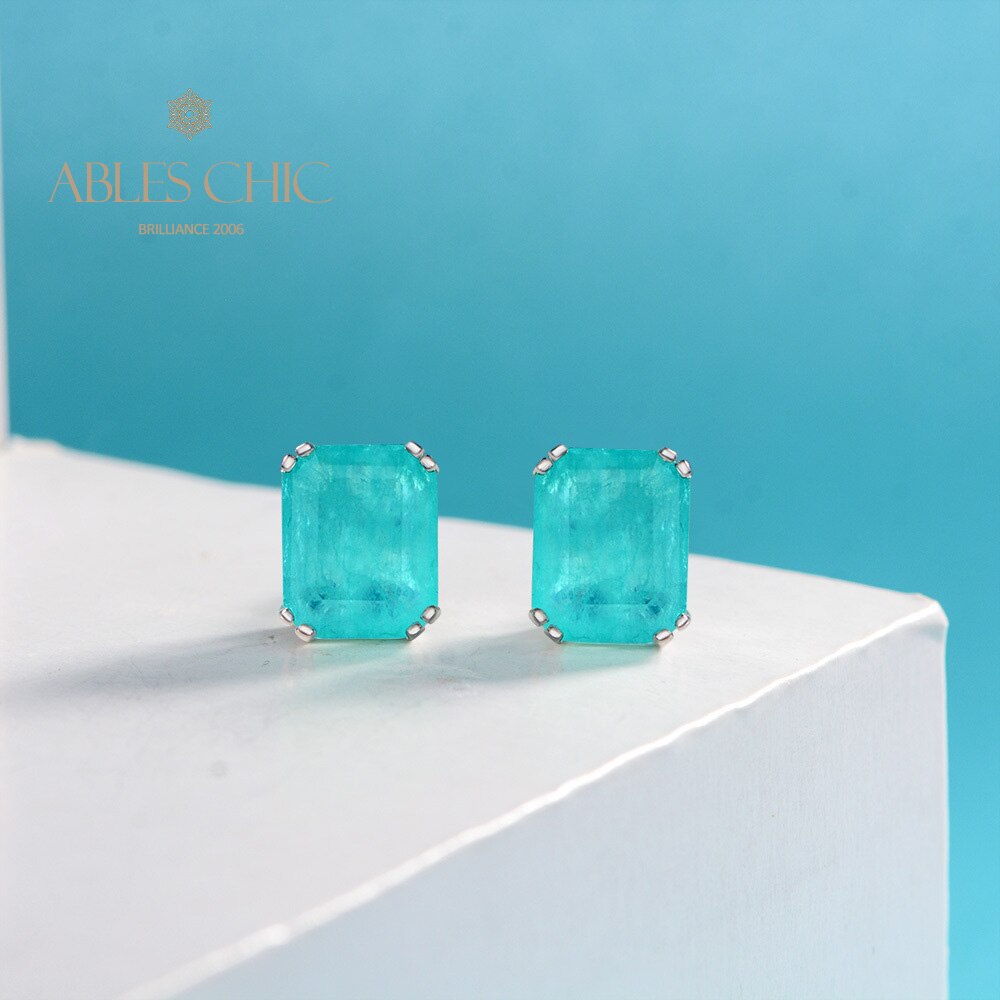 Smaragd Paraiba Turmalin Ohrringe E0121