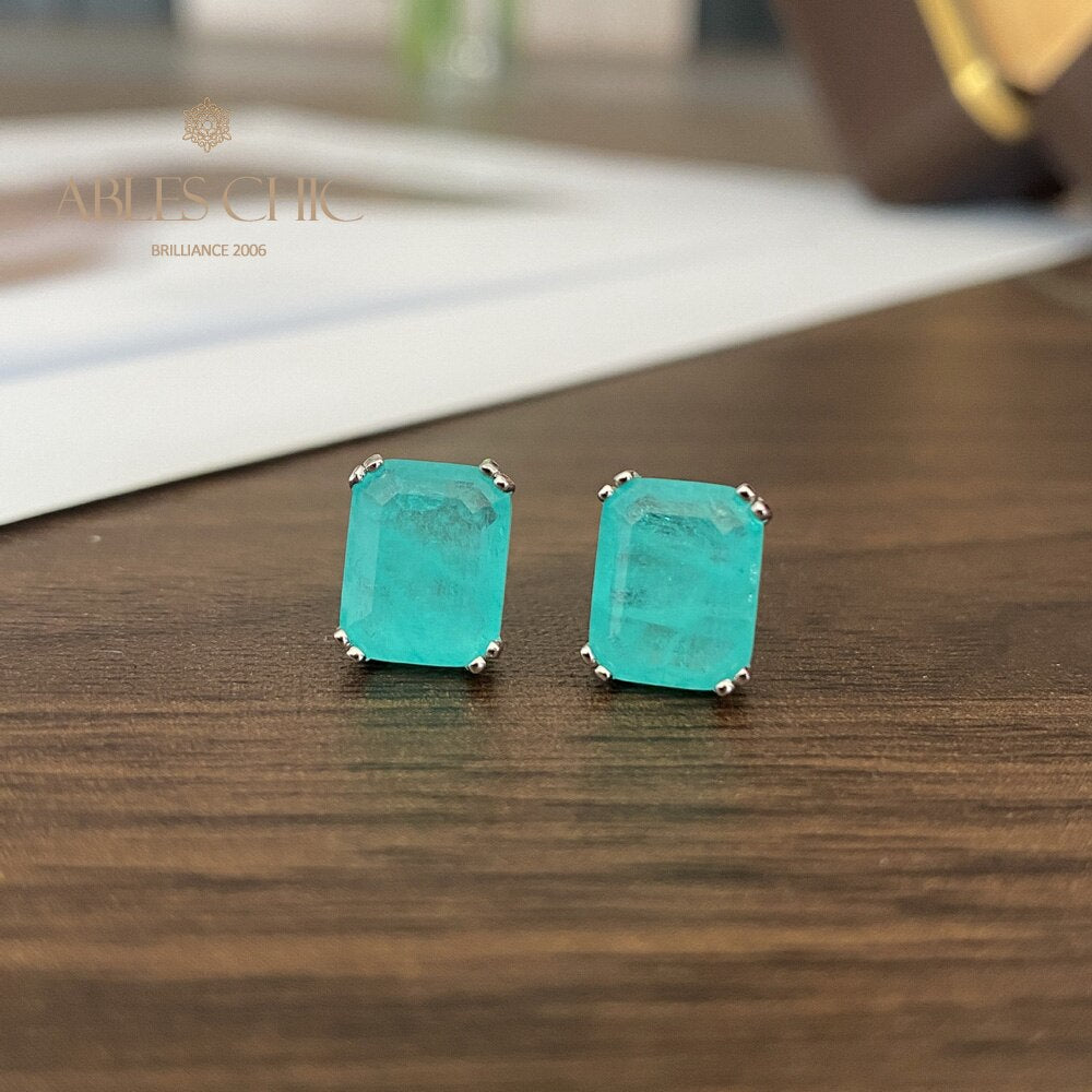Smaragd Paraiba Turmalin Ohrringe E0121