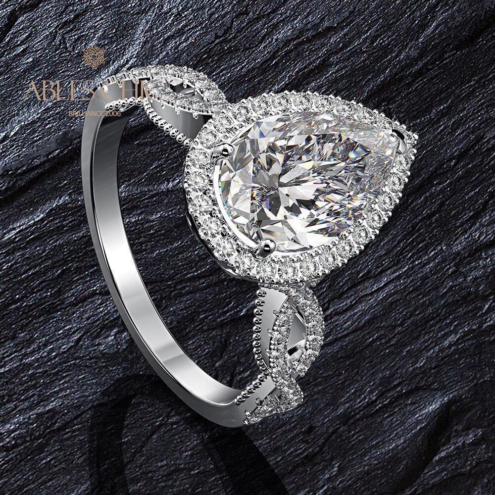 7 Karat Halo-Verlobungsring R0936