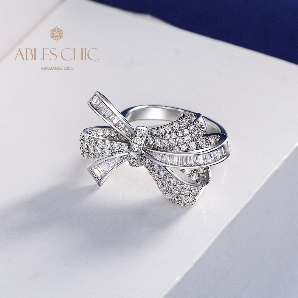 Diamanten Schleife Knoten Cocktail Ring R1090