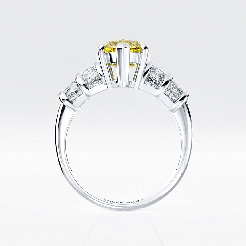 Birnenförmiger Edelstein-Solitärring R0381