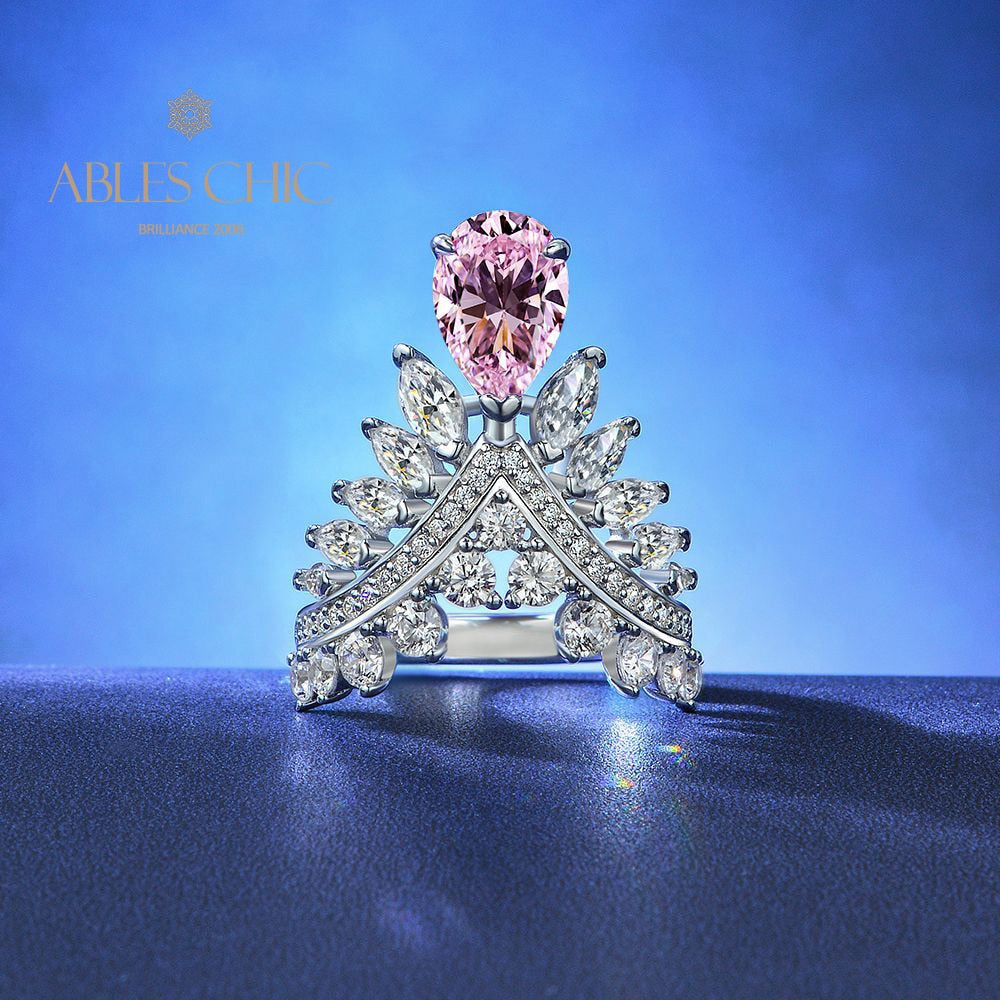 Saphir Birnenkronenring R1532