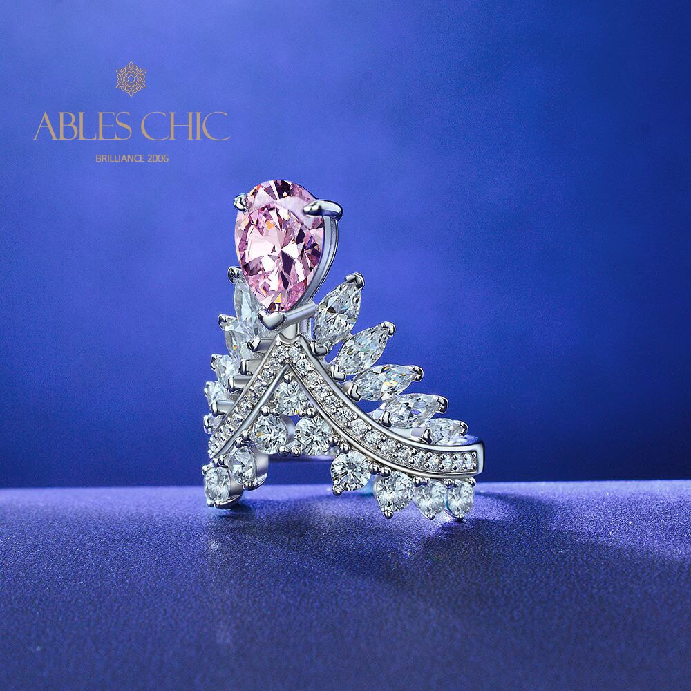 Saphir Birnenkronenring R1532