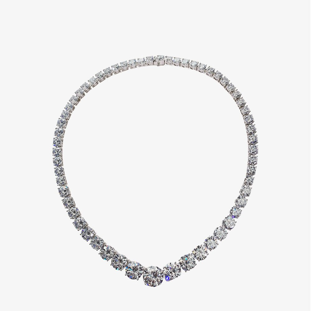 Gradient Iced Out Bling Halskette P0513